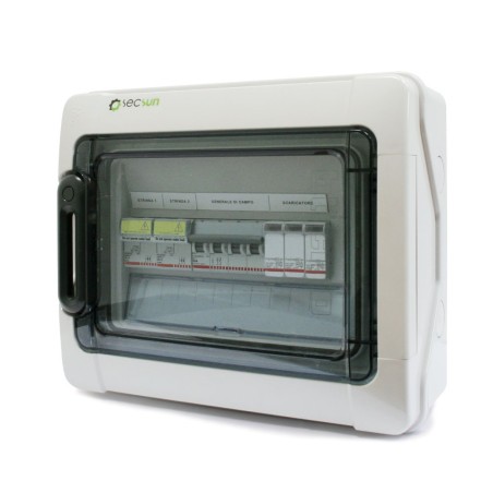 Electrical panel DC Field 600V 2 strings in parallel for photovoltaic