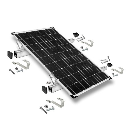 Mounting kit h30mm 1 panel with fixed brackets for sloping tiled roofs