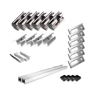 Mounting kit h35mm 2 solar panels with studs for pitched roof
