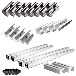 Mounting kit h35mm 3 solar panels with studs for pitched roof