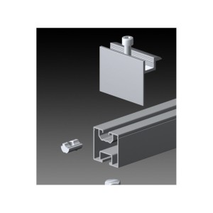 Megafix Terminal clamp in Aluminum 30x70mm for fixing panels