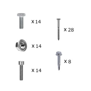 Adjustable mounting kit h35 with brackets for sloping roof 6 solar panels
