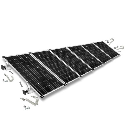 Mounting kit h30 with fixed roof brackets for sloping roof 6 panels