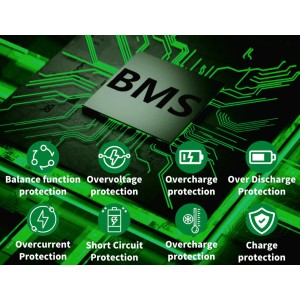 Eurteck LiFePO4 12.8V 100Ah Lithium Battery Built-in Smart BMS