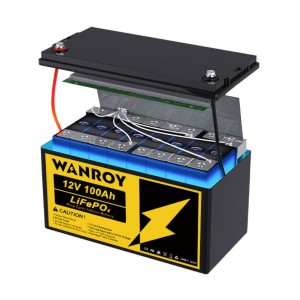 WANROY 12V 100Ah LiFePO4 Battery With 100A BMS 12.8V 1280Wh