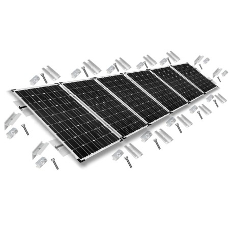 Mounting kit 6 solar panels with h30mm frame for pitched roof