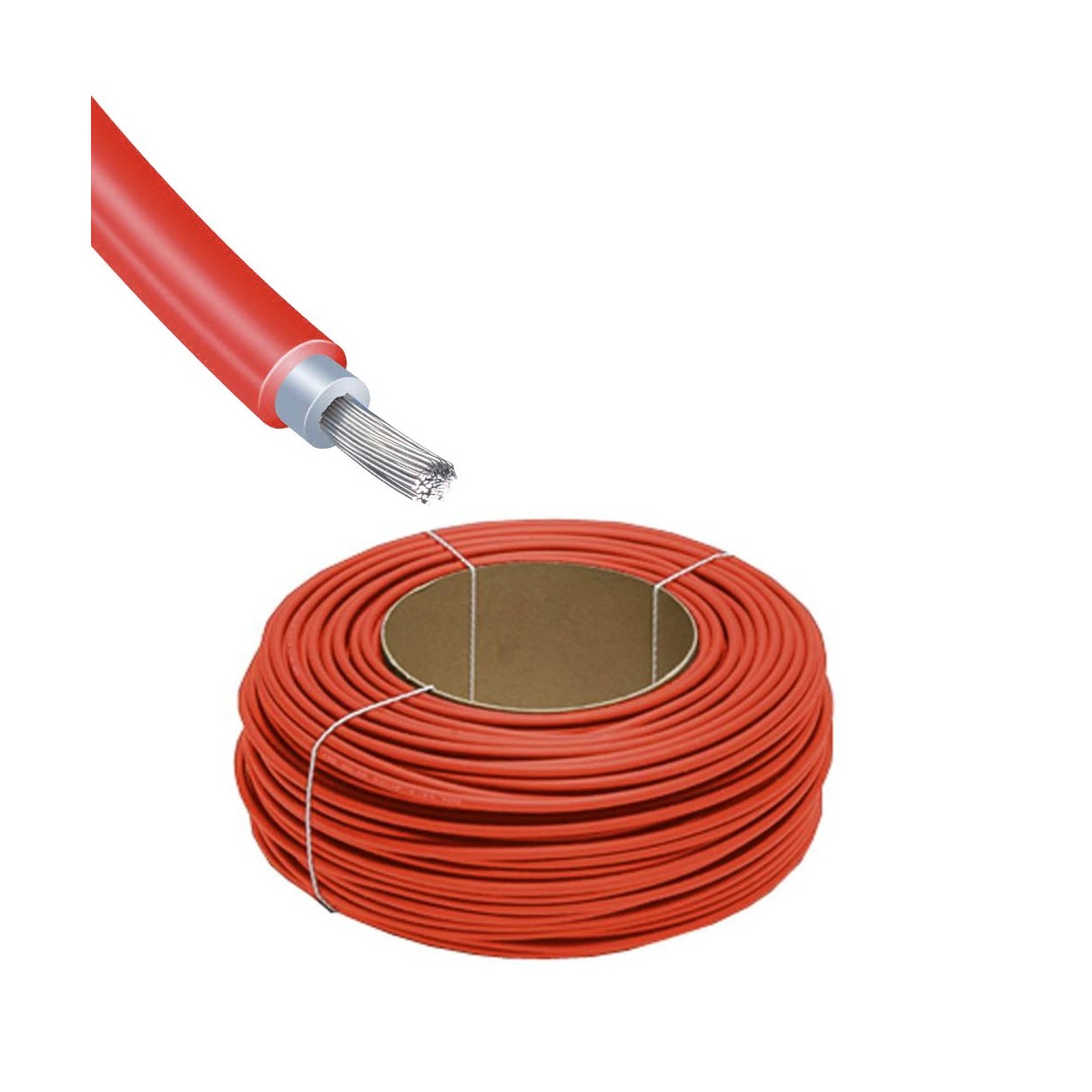 KBE EN50618 6mmq 100m Red Photovoltaic Cable KBE EN50618 6mmq 100m Red Photovoltaic Cable