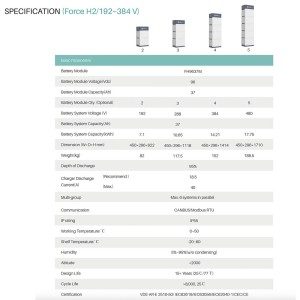 Pylontech FORCE-H2 FH9637M 96V 3.5kWh High Voltage Battery Module without BMS