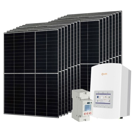 6.56kW Single-Phase Kit with Solis S5-EH1P5K-L Hybrid Inverter With BackUp + Storage Arrangement